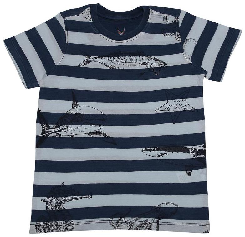

Allen Solly Boy Cotton Striped T-shirt - Blue