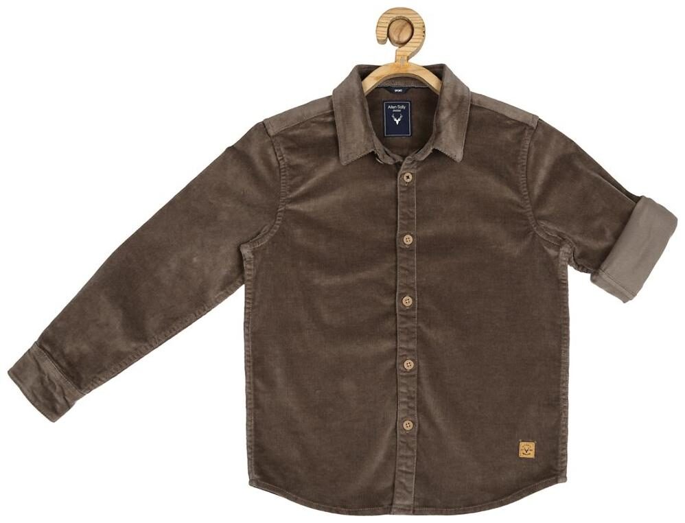 

Allen Solly Boy Blended Solid Shirt Brown