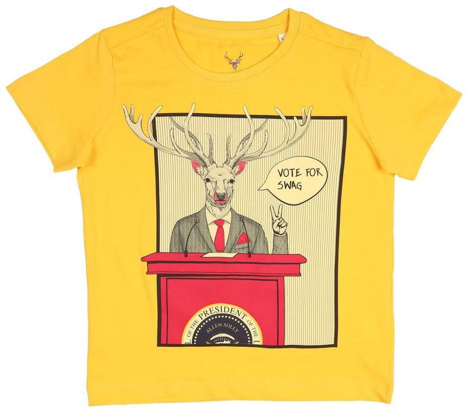 

Allen Solly Boy Cotton Solid T-shirt - Yellow
