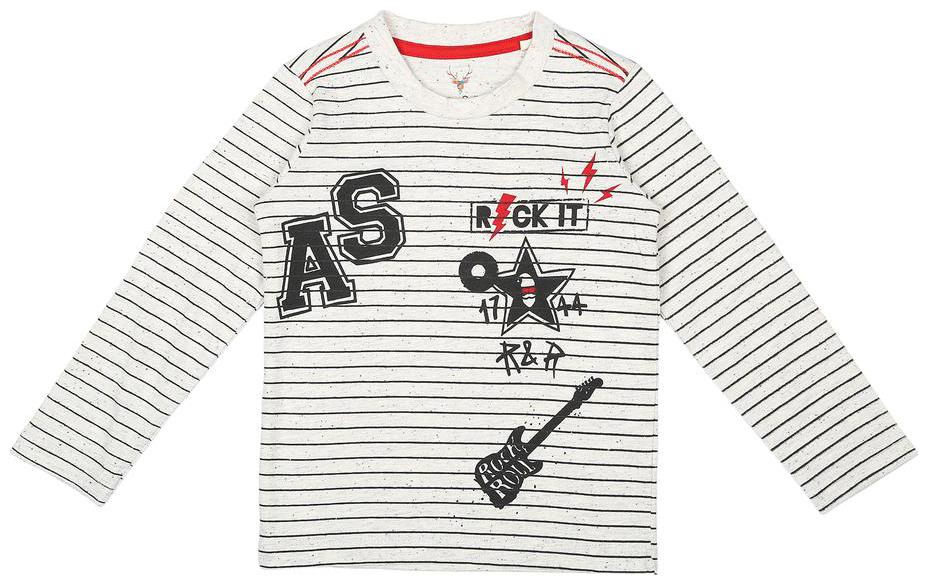 

Allen Solly Boy Poly cotton Striped T-shirt - Grey