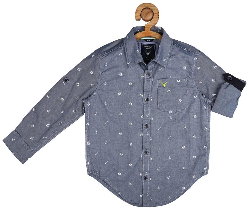 

Allen Solly Boy Cotton Printed Shirt Grey
