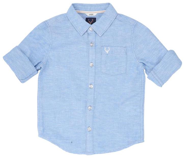 

Allen Solly Boy Cotton blend Solid Shirt Blue