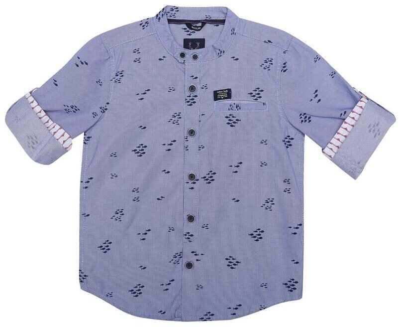 

Allen Solly Boy Cotton blend Printed Shirt Blue