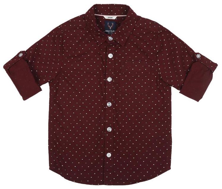 

Allen Solly Boy Cotton Printed Shirt Maroon