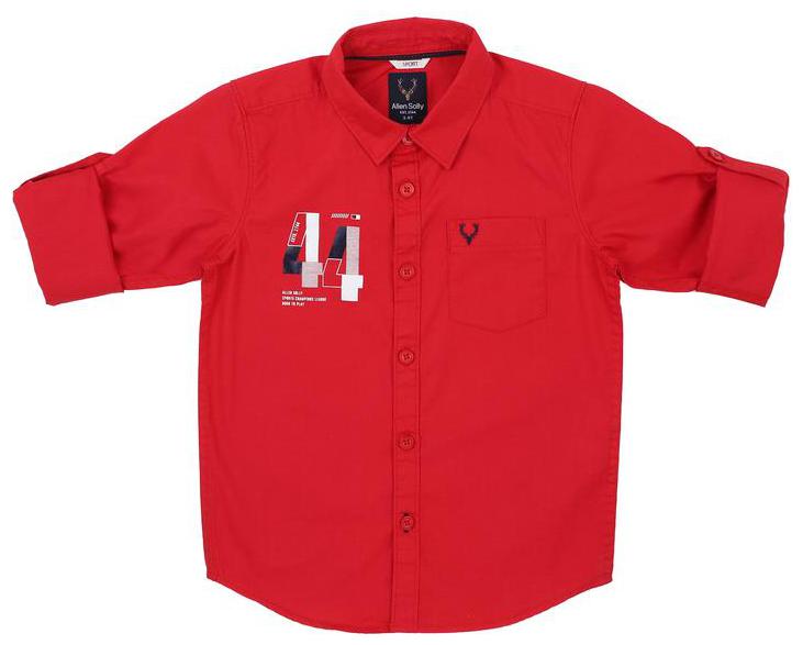 

Allen Solly Boy Cotton Solid Shirt Red