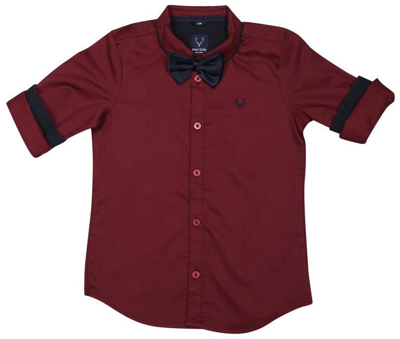 

Allen Solly Boy Blended Solid Shirt Maroon
