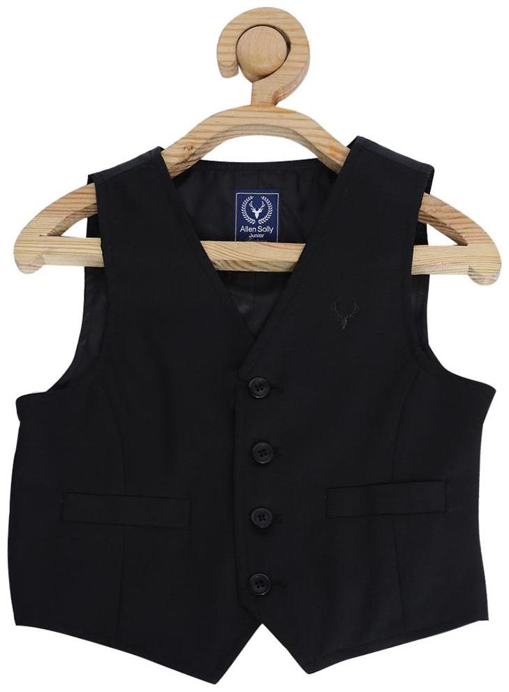 

Allen Solly Boy Blended Solid Kurta pyjama set - Black
