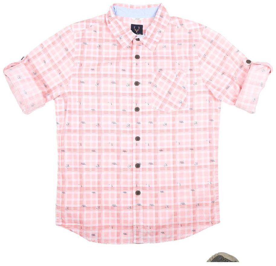 

Allen Solly Boy Cotton Checked Shirt Pink