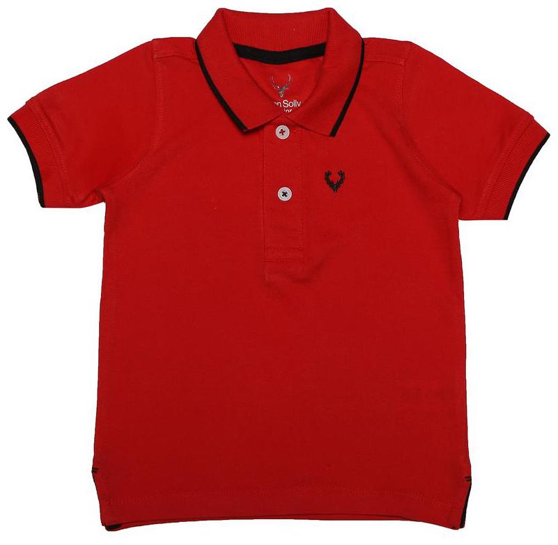 

Allen Solly Boy Cotton blend Solid T-shirt - Red