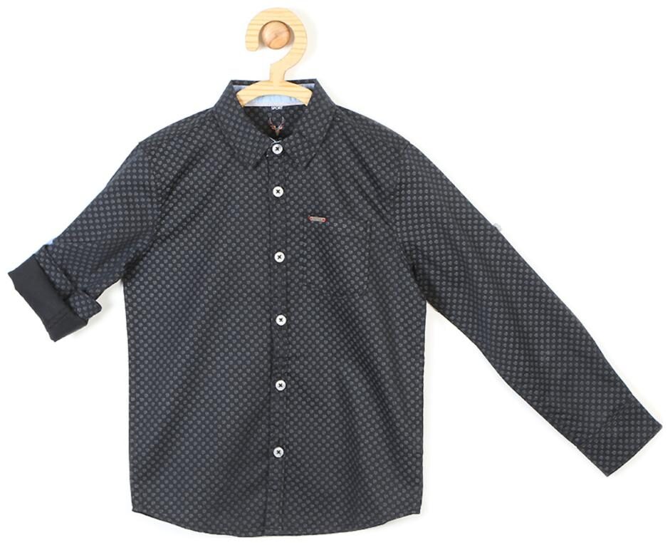 

Allen Solly Boy Cotton Printed Shirt Grey