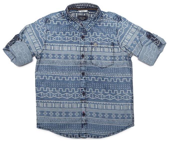 

Allen Solly Boy Cotton Printed Shirt Blue