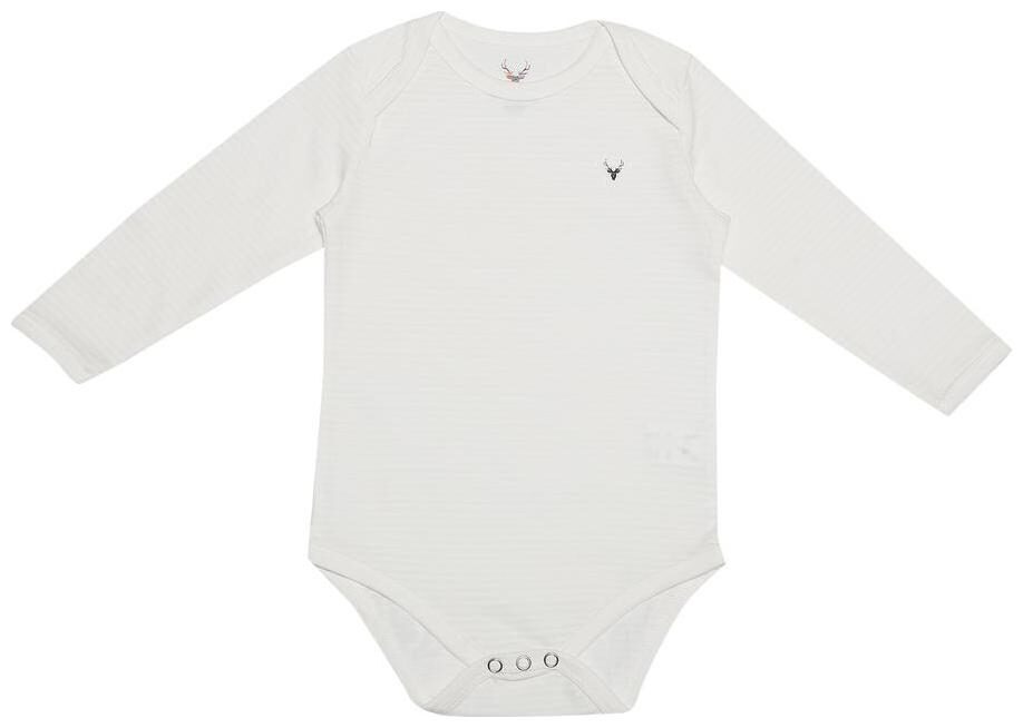 

Allen Solly Baby boy Cotton Solid Body suit - White