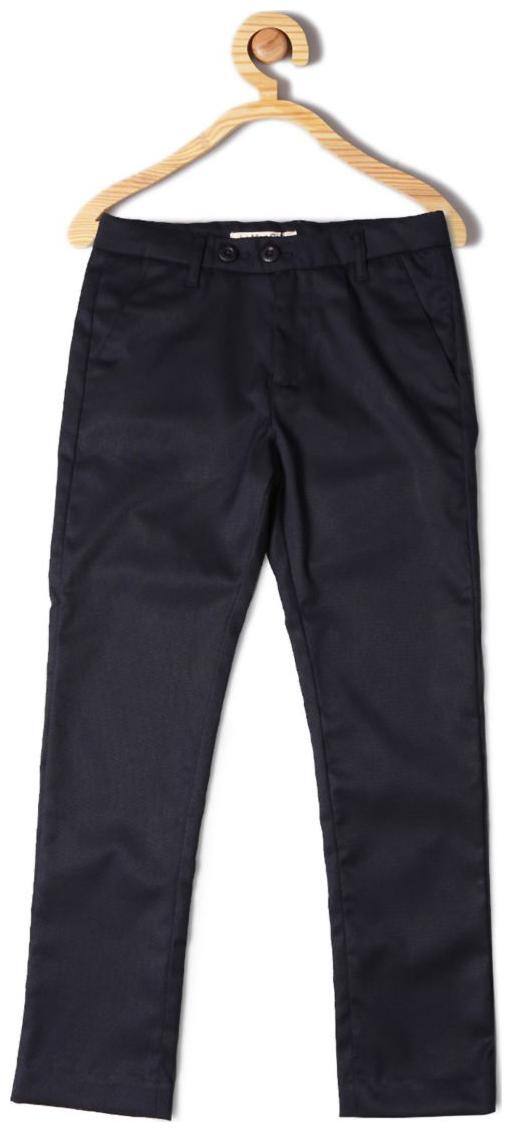 Allen Solly Boy Solid Trousers - Black