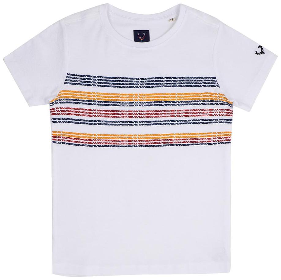 

Allen Solly Boy Cotton Striped T-shirt - White