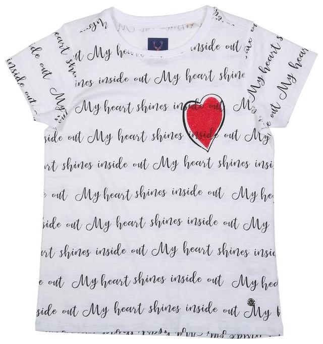 

Allen Solly Girl Poly cotton Printed T shirt - White