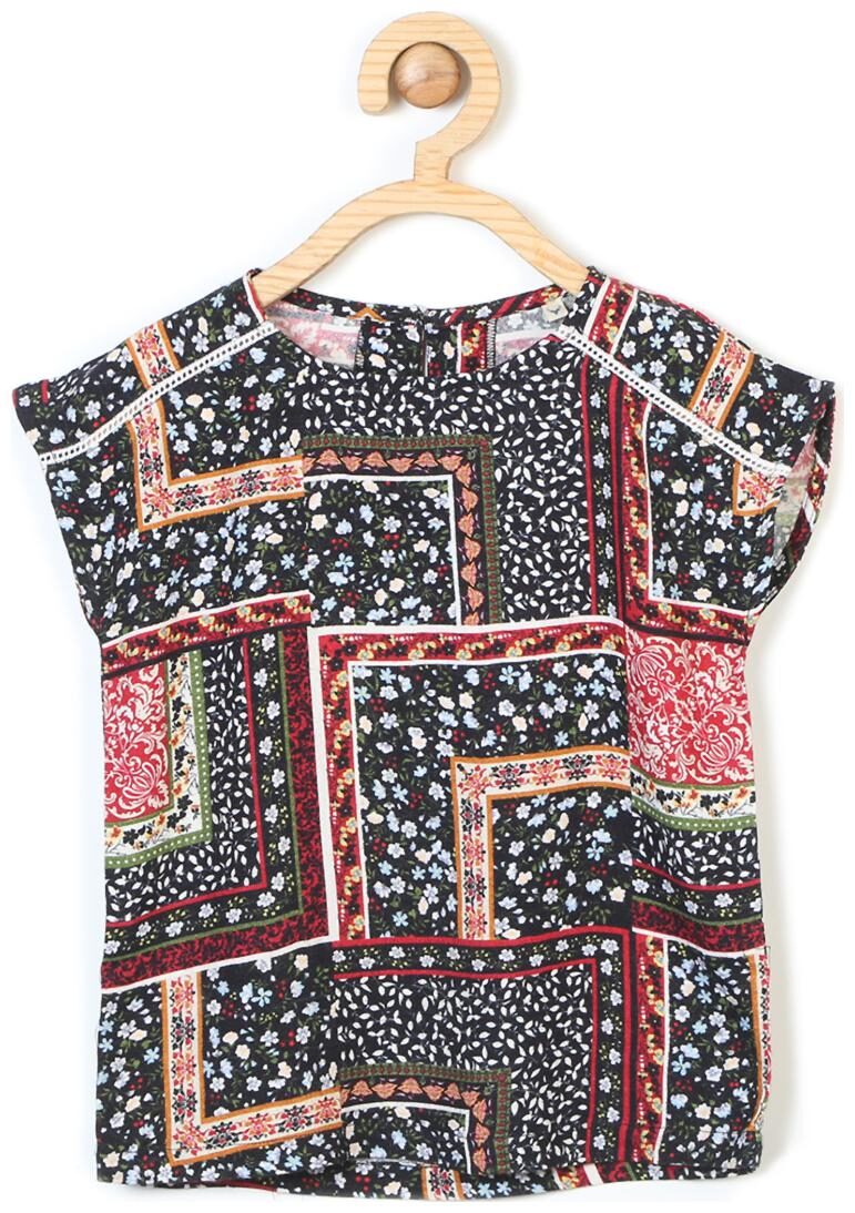 

Allen Solly Girl Blended Printed Top - Grey