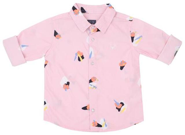 Allen Solly Cotton Printed Shirt for Baby Boy - Pink