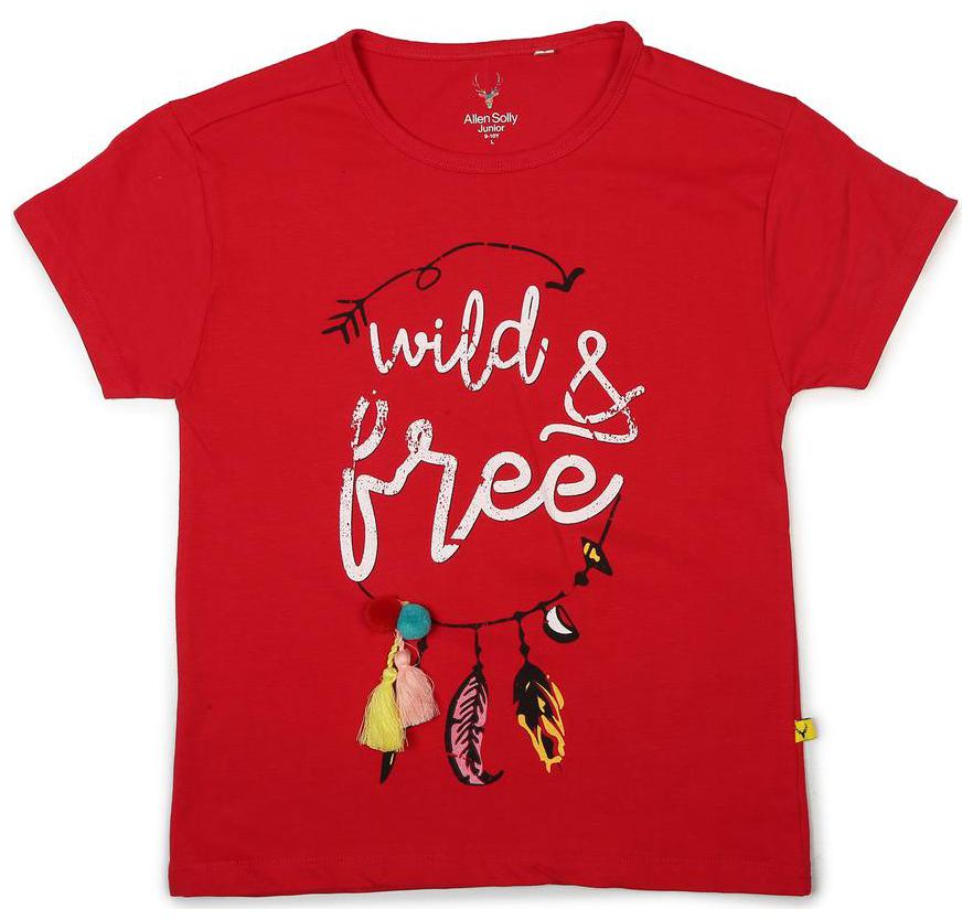 

Allen Solly Girl Cotton Printed T shirt - Red