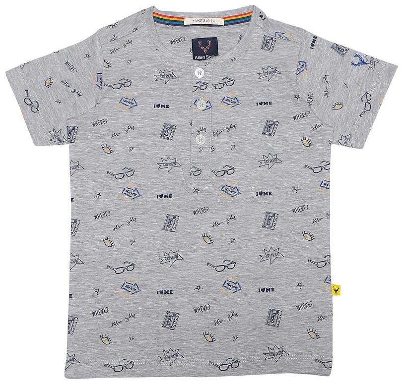 

Allen Solly Boy Cotton Printed T-shirt - Grey