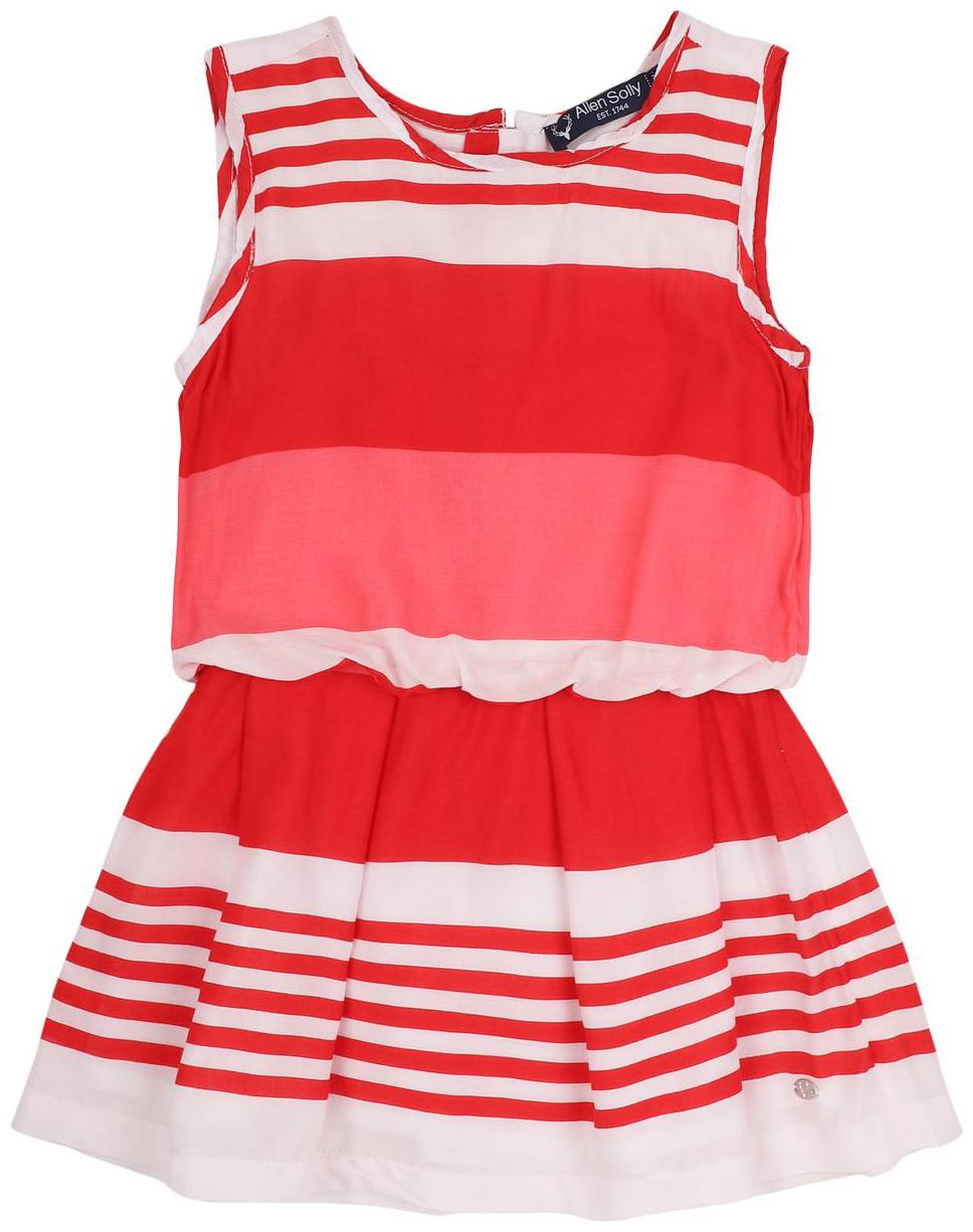 

Allen Solly Viscose Frocks Striped Red Color