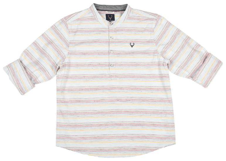 

Allen Solly Boy Cotton blend Striped Shirt White