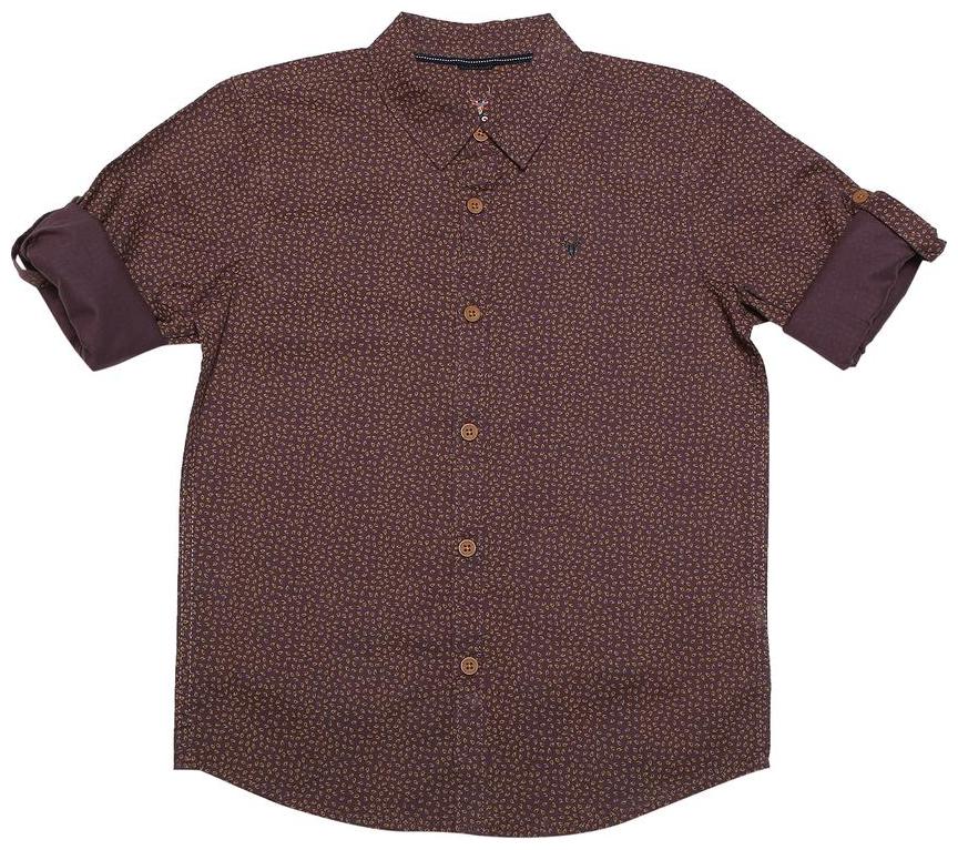

Allen Solly Boy Cotton Printed Shirt Brown
