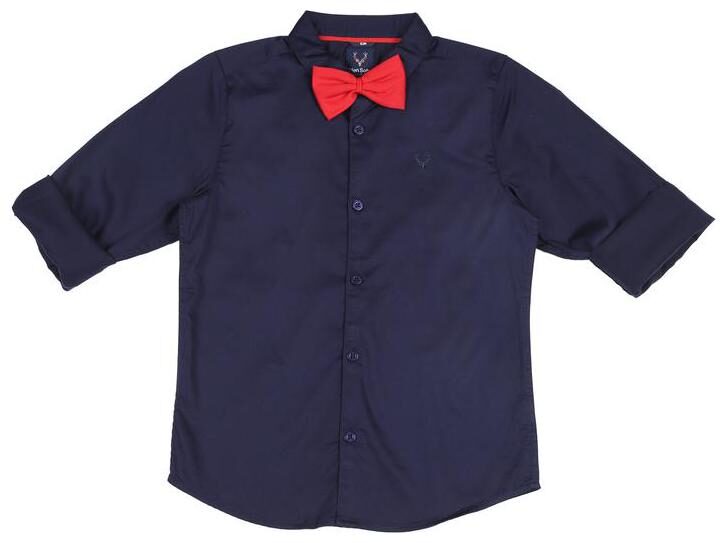 

Allen Solly Boy Cotton blend Solid Shirt Blue