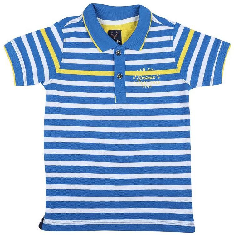 

Allen Solly Boy Cotton Striped T-shirt - Blue