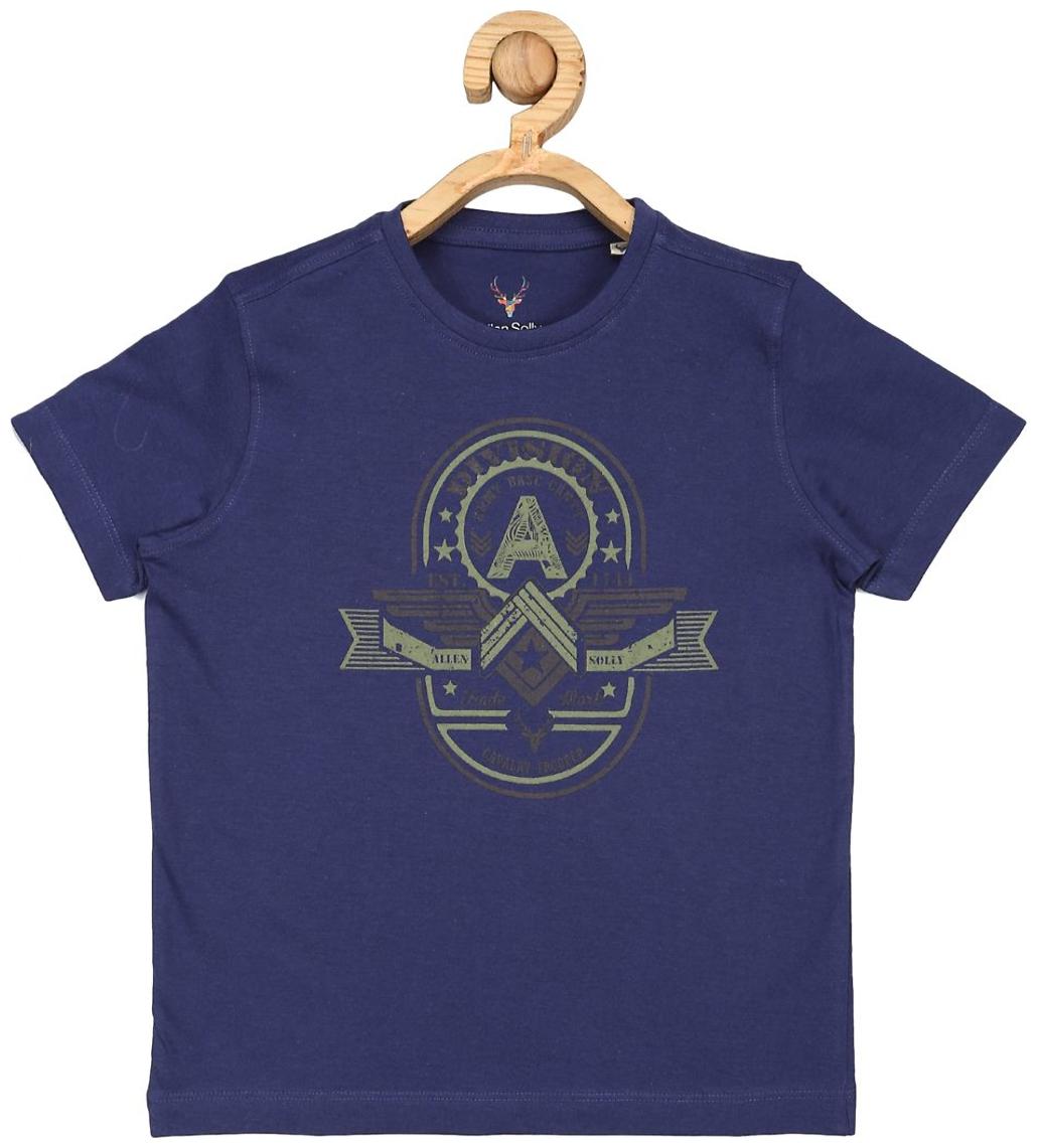 

Allen Solly Boy Cotton Solid T-shirt - Blue