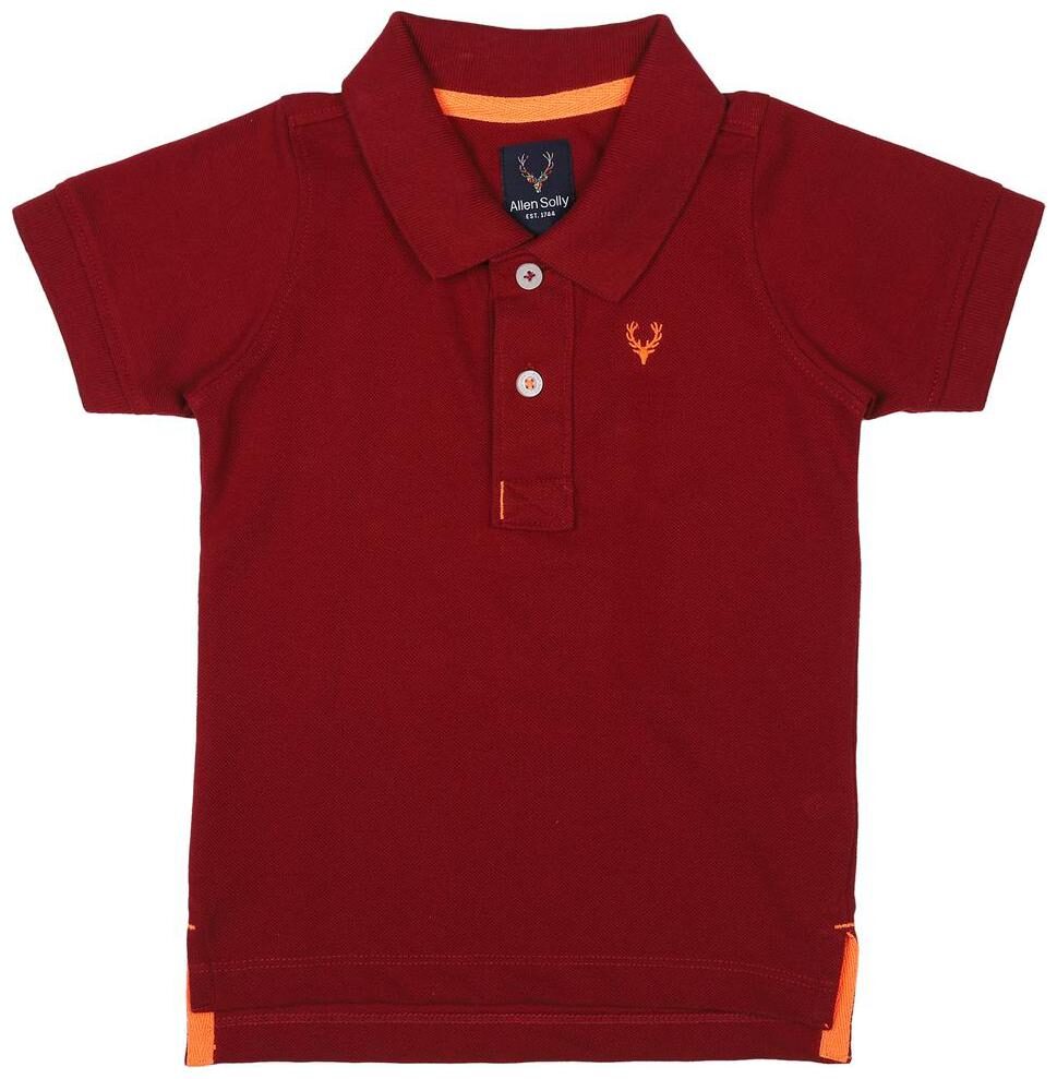 

Allen Solly Boy Cotton blend Solid T-shirt - Maroon