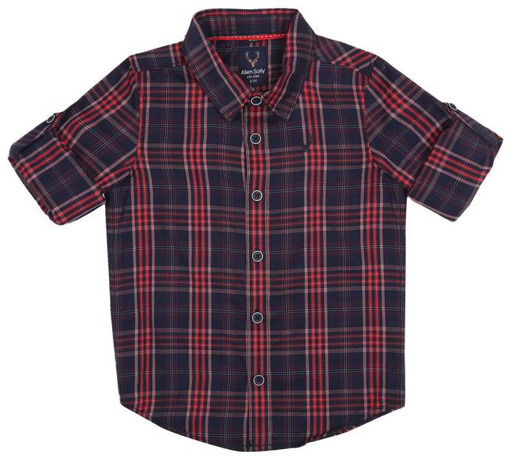 

Allen Solly Boy Cotton blend Checked Shirt Blue