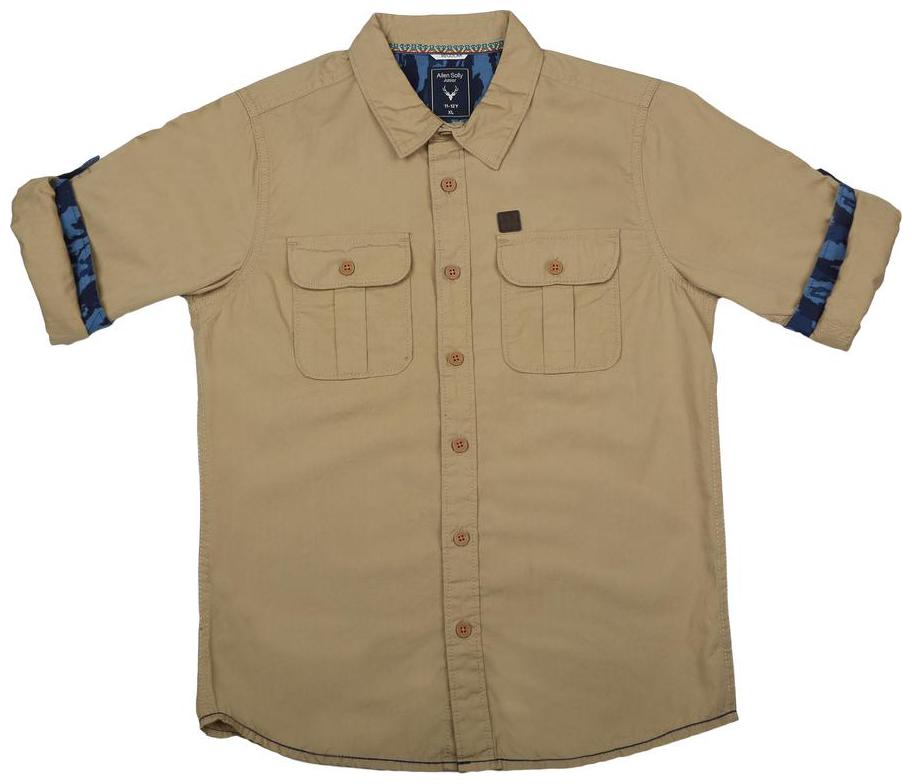 

Allen Solly Boy Cotton Solid Shirt Brown