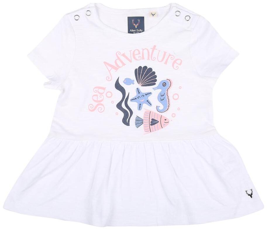 

Allen Solly Baby girl Cotton Printed Princess frock - White