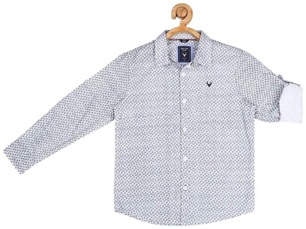 

Allen Solly Boy Cotton Solid Shirt Grey