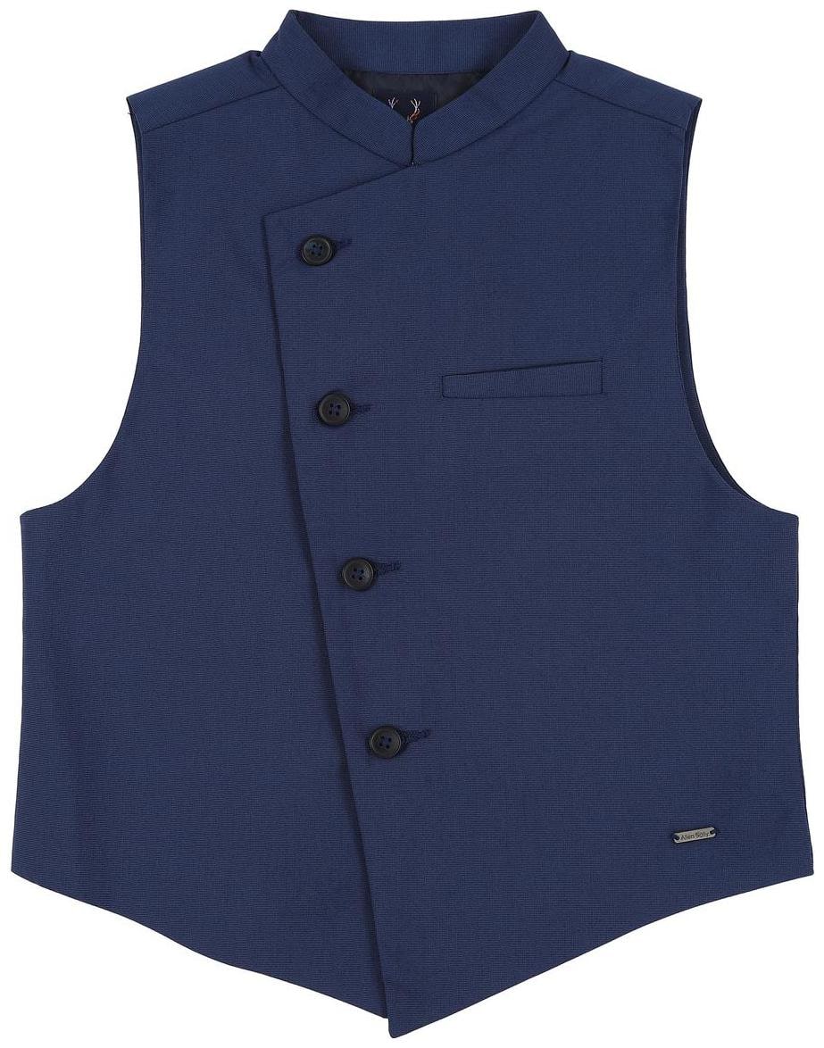 

Allen Solly Boy Blended Self design Ethnic jacket - Blue