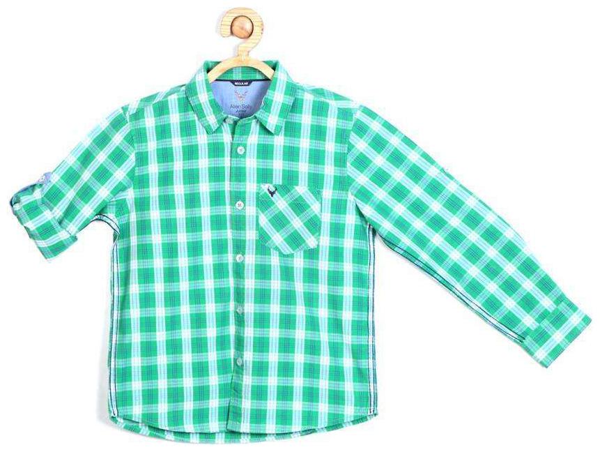 

Allen Solly Boy Blended Checked Shirt Green
