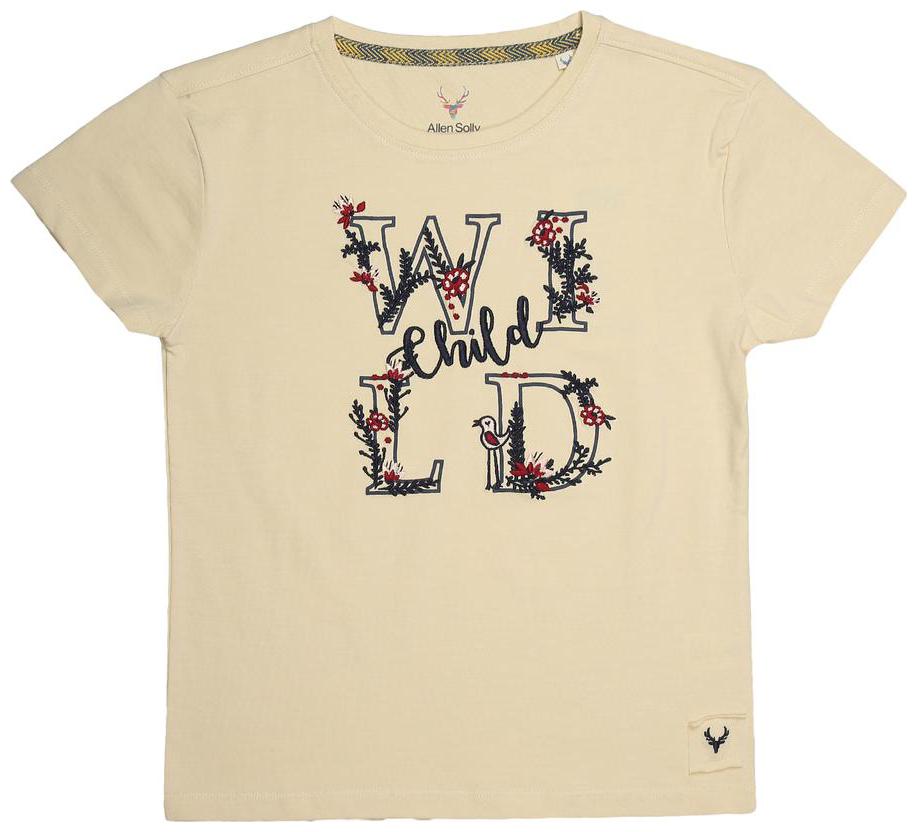 

Allen Solly Girl Cotton Solid T shirt - Beige