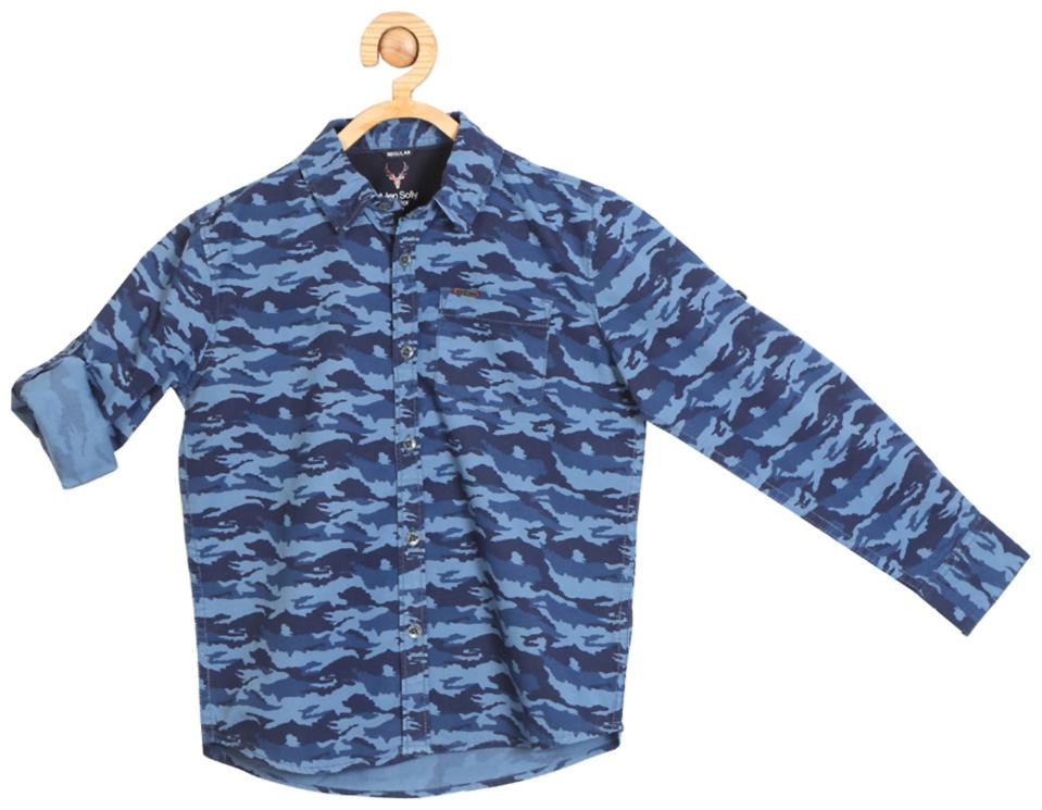 

Allen Solly Boy Cotton Printed Shirt Blue