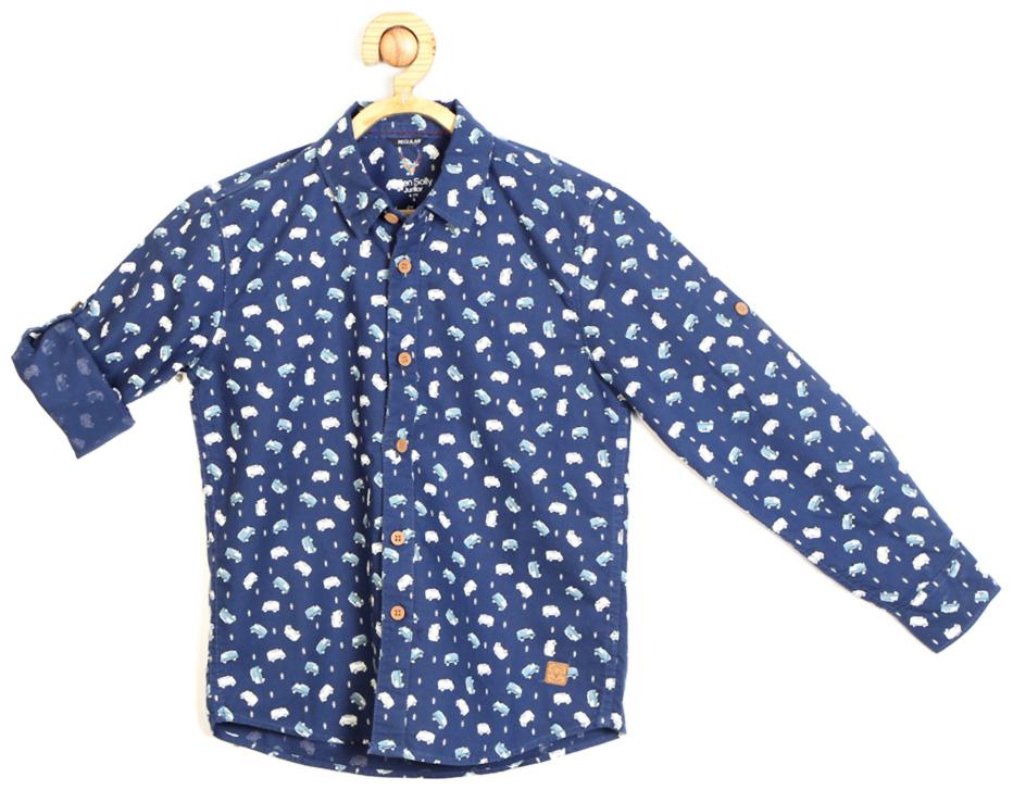 

Allen Solly Boy Blended Printed Shirt Blue