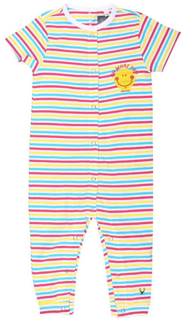 

Allen Solly Baby girl Cotton Striped Body suit - Pink