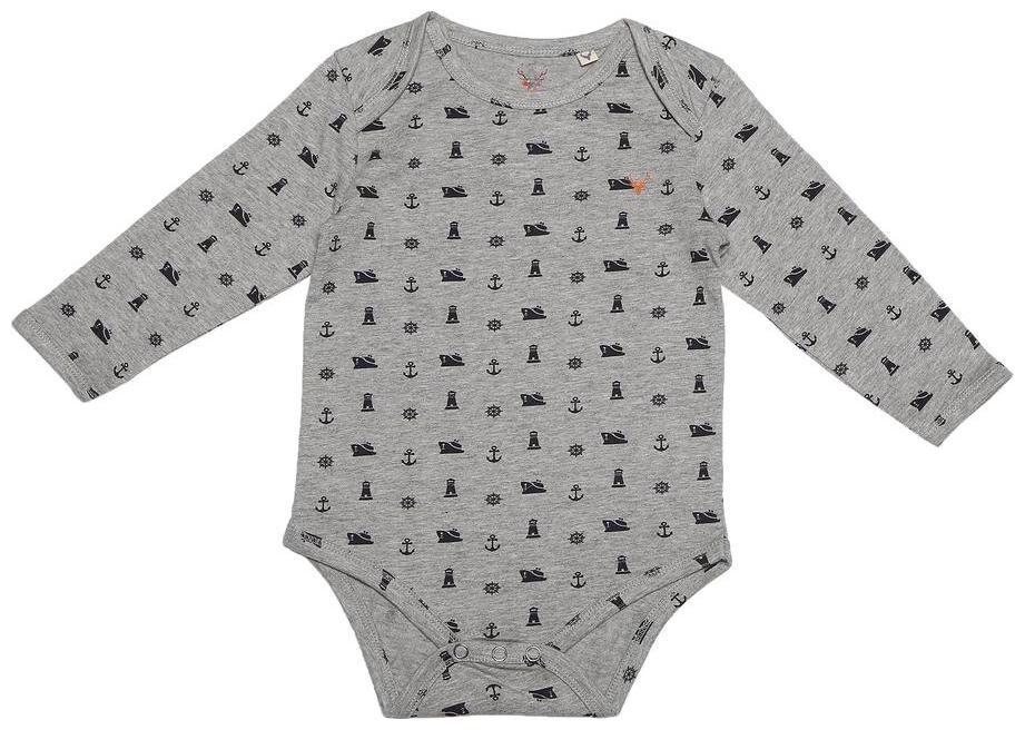 

Allen Solly Baby boy Cotton Printed Body suit - Grey