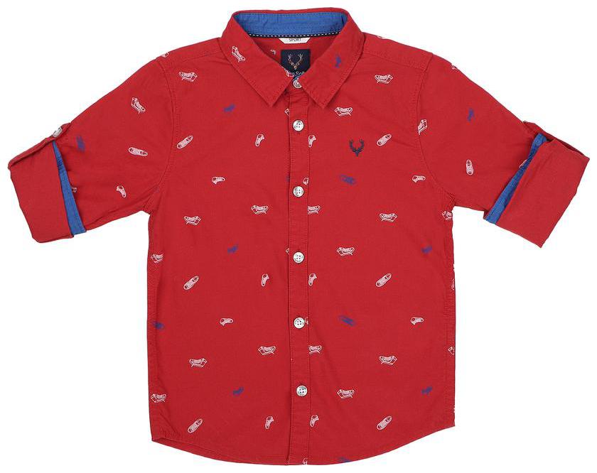 

Allen Solly Boy Cotton Printed Shirt Red