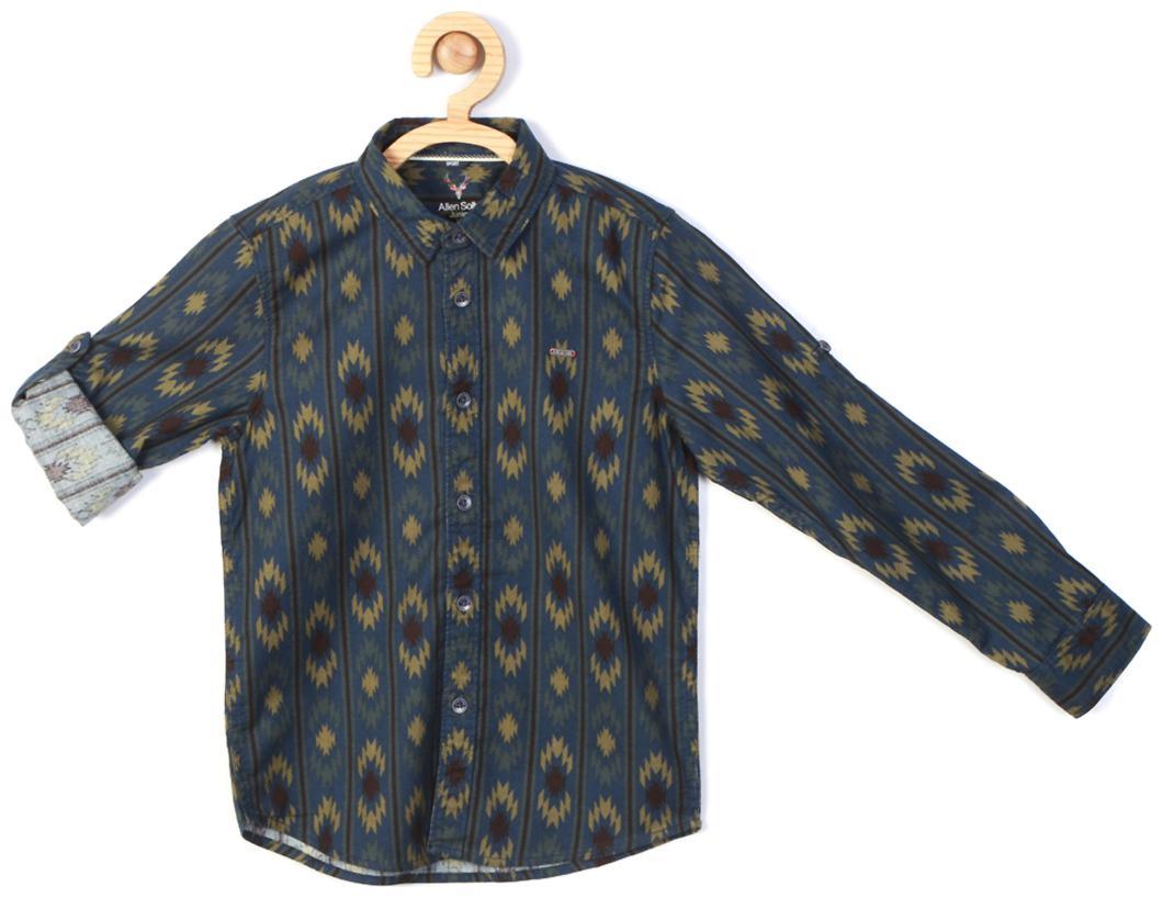 

Allen Solly Boy Cotton Printed Shirt Grey