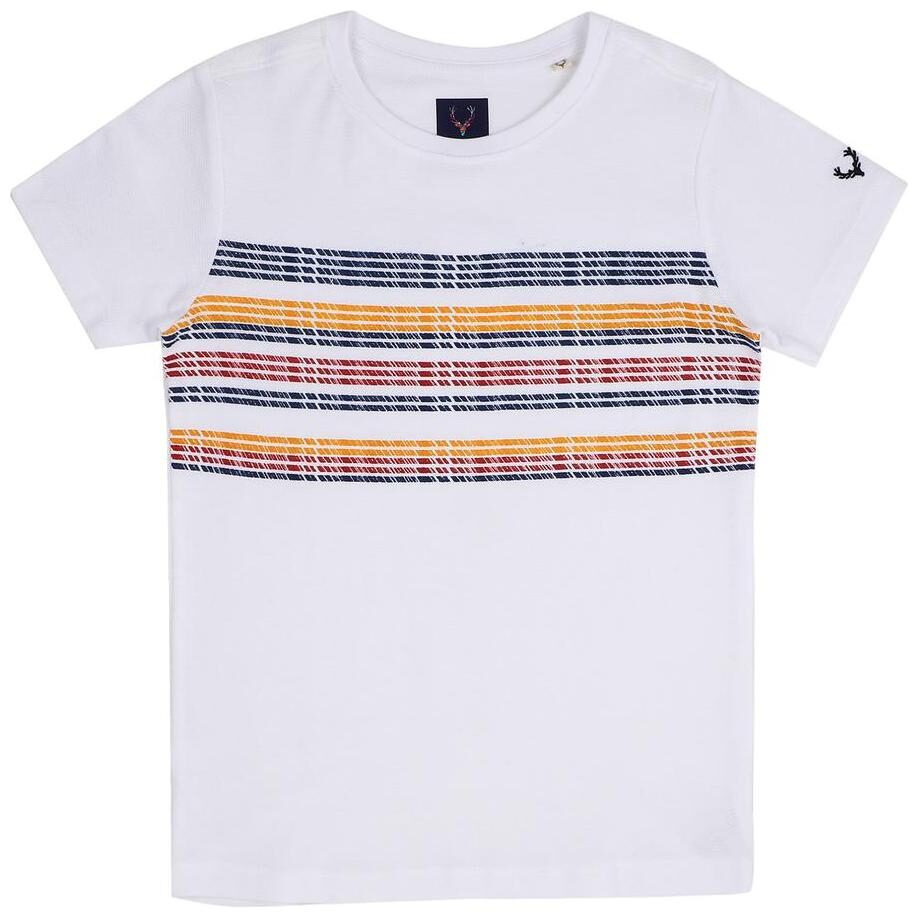

Allen Solly Boy Cotton Striped T-shirt - White