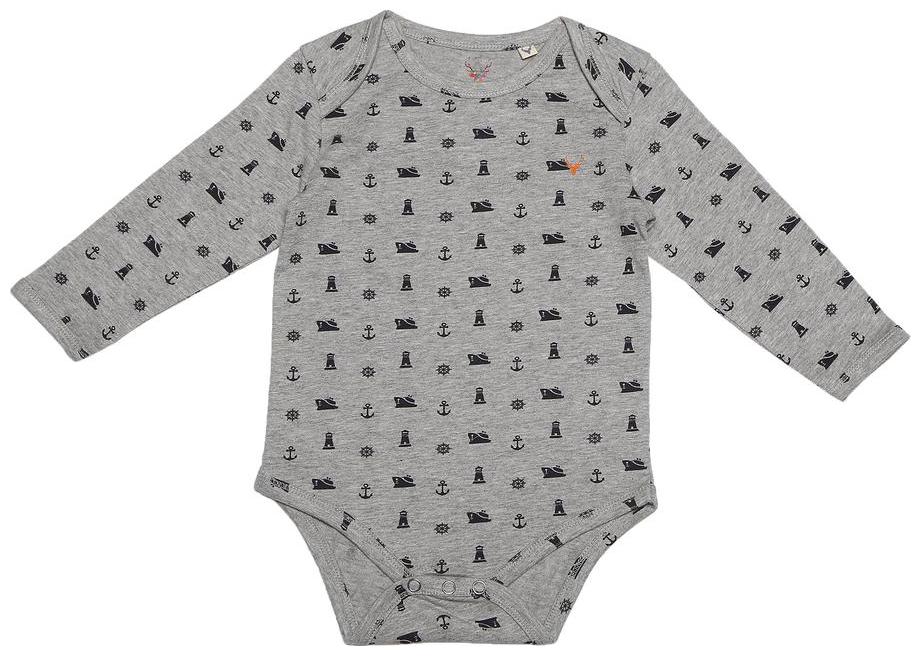 

Allen Solly Baby boy Cotton Printed Body suit - Grey