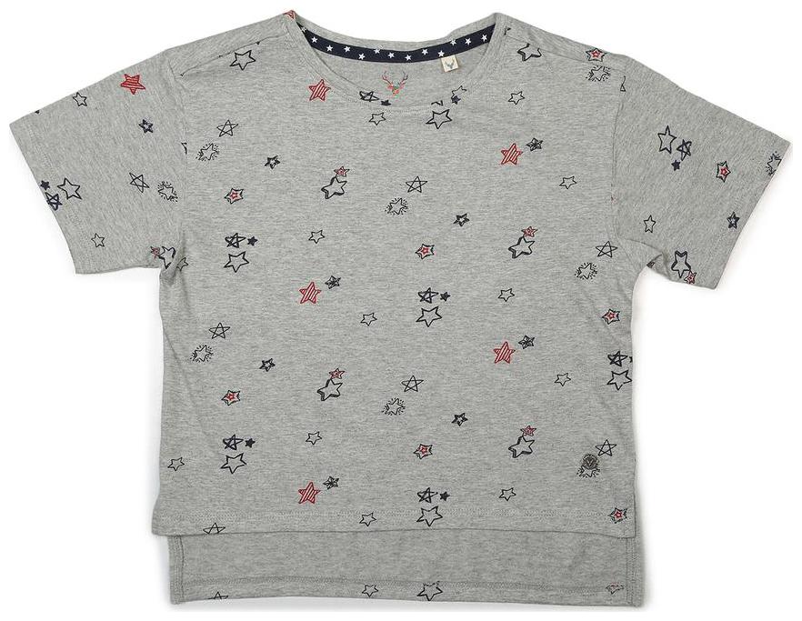 

Allen Solly Girl Cotton Printed T shirt - Grey