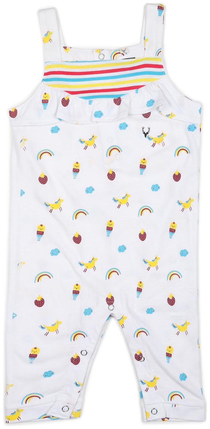 

Allen Solly Baby girl Cotton Printed Romper - White