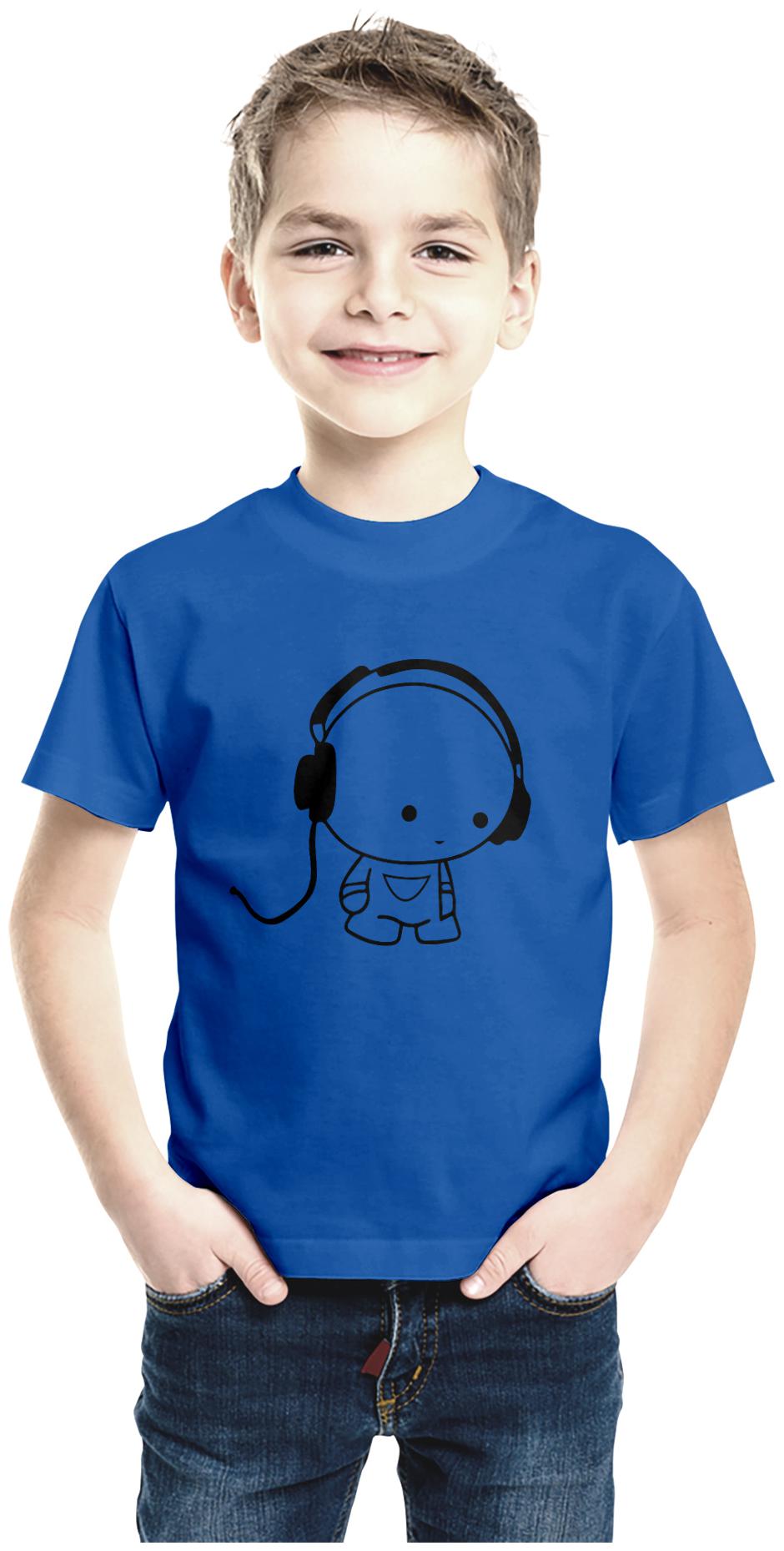 

American-Elm Boy Cotton Printed T-shirt - Blue