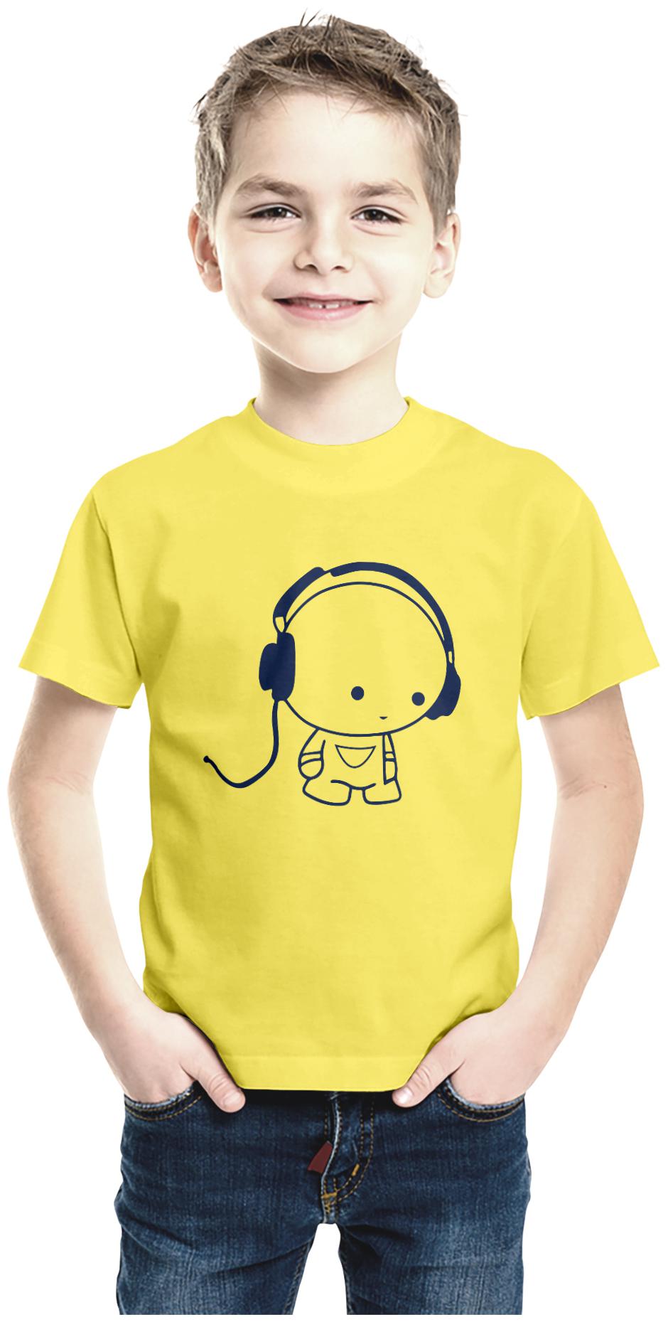 

American-Elm Boy Cotton Printed T-shirt - Yellow
