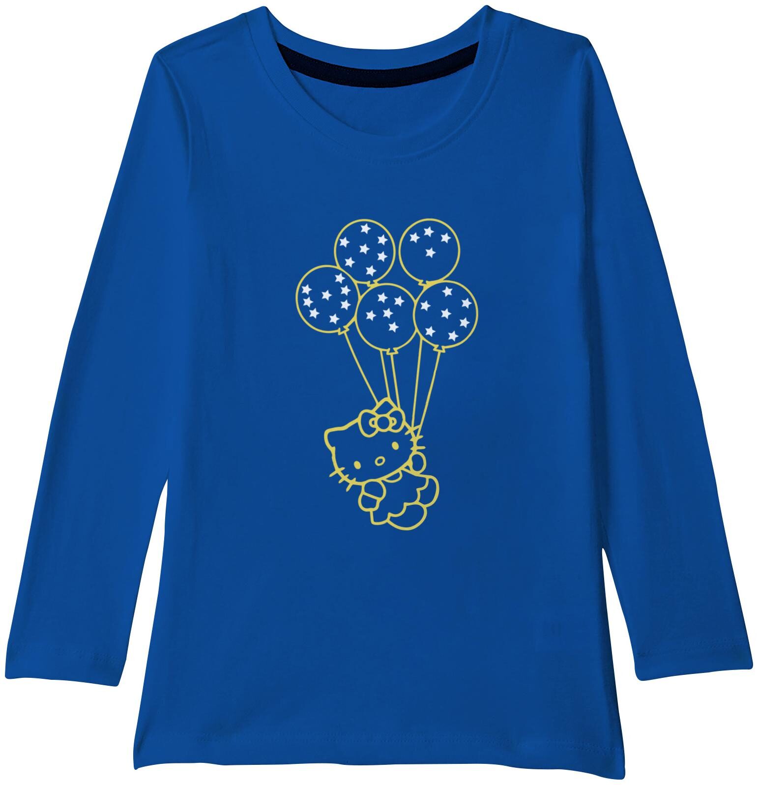 

American-Elm Girl Cotton Printed T shirt - Blue